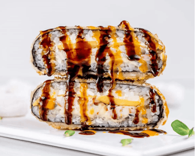 Суши бургер със скариди и сирене Дор Блу